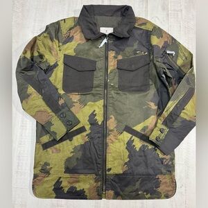 martha stewart utility field jacket splashy camo jacket womens
